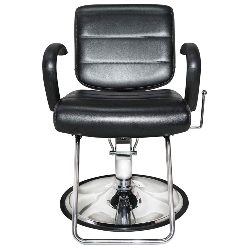 PureSana Chromium Kyler 360 Degree Professional All Purpose Salon Chair, Black