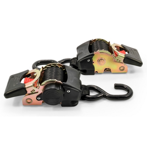 Camco 50030 Retractable Transom Tie Down Bolt On Straps, 2" x 5.5'