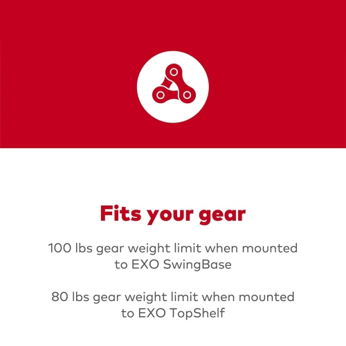 Yakima EXO GearLocker coffre de toit de véhicule de 10 pieds cubes pour EXO SwingBase