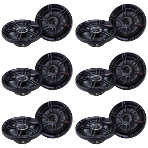 Crunch CS-653 300 Watts 6.5-Inch 3-Way 4 Ohms Steel Basket CS Speakers