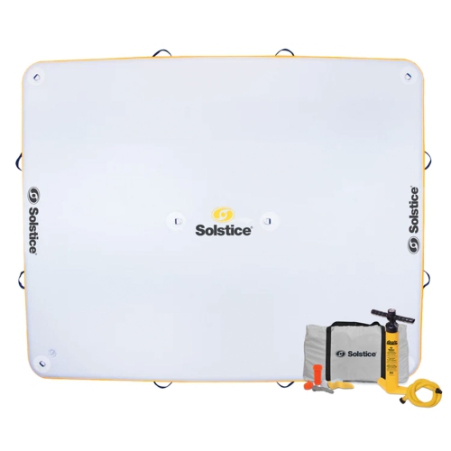 SOLSTICE  10' X 8' Inflatable Floating Dock Rafting Platform With Pump And Bag great product