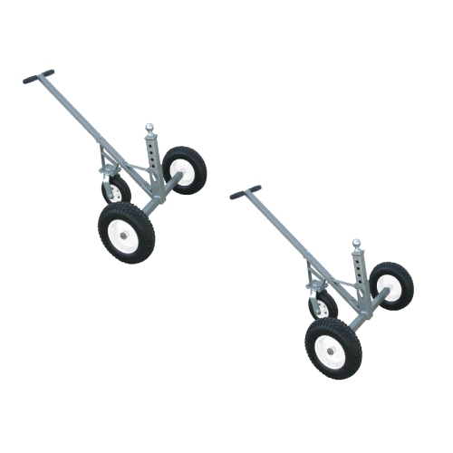 TOW TUFF  Adjustable Solid Steel 800 Lb Capacity Trailer Dolly W/ Caster (2 Pack)