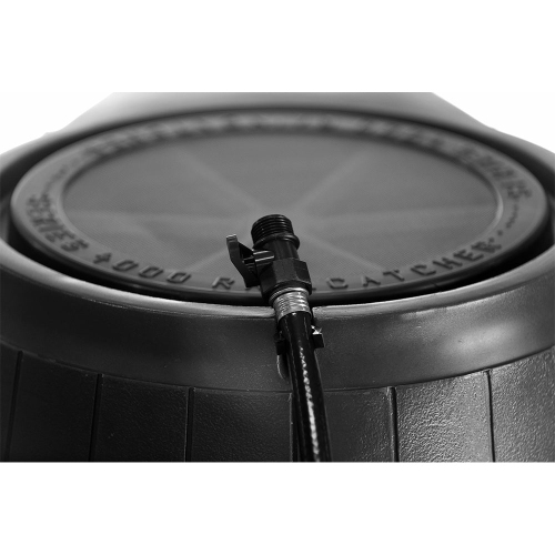 FCMP Outdoor 50-Gallon BPA Free Home Rain Water Catcher Barrel, Black