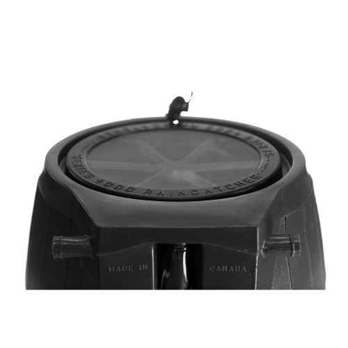 FCMP Outdoor 50-Gallon BPA Free Home Rain Water Catcher Barrel, Black