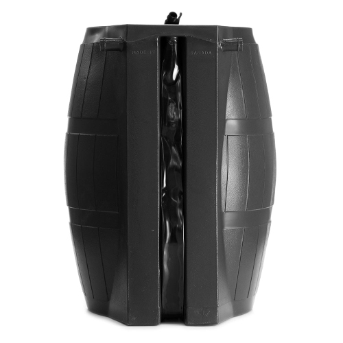 FCMP Outdoor 50-Gallon BPA Free Home Rain Water Catcher Barrel, Black