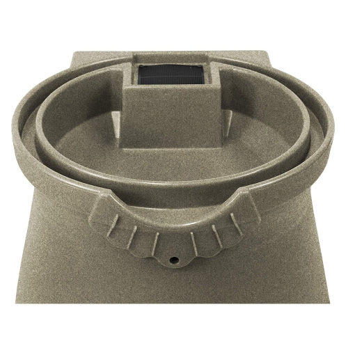 Good Ideas Rain Wizard 50 Gallon Plastic Rain Barrel Urn, Sandstone