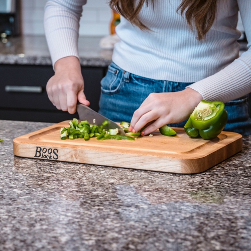 John Boos – planche à découper de cuisine Prestige en érable, grain de bois, 22 x 16 x 1,25 po