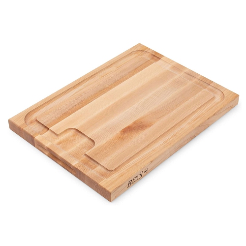 JOHN BOOS  Au Jus Maple Wood Cutting Board With Juice Groove, 20" X 15" X 1.5" The size is perfect and is a must have in the kitchen