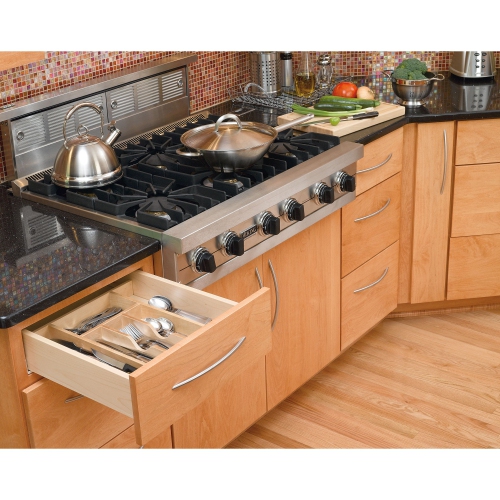 Rev-A-Shelf – Plateau à couverts 7 compartiments garniture pour armoire, érable, 4WCT-1