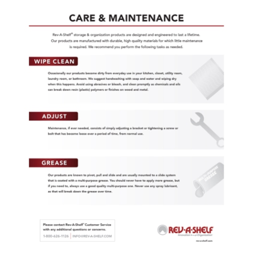 Rev-A-Shelf – Plateau à couverts 7 compartiments garniture pour armoire, érable, 4WCT-1