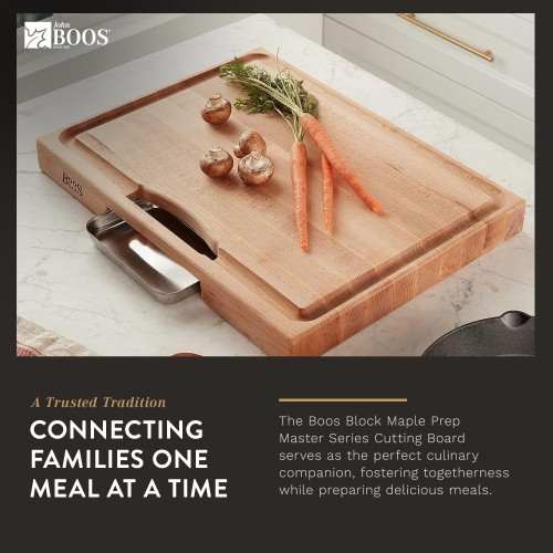 John Boos – planche à découper réversible en bois avec rainure et plateau à jus, érable