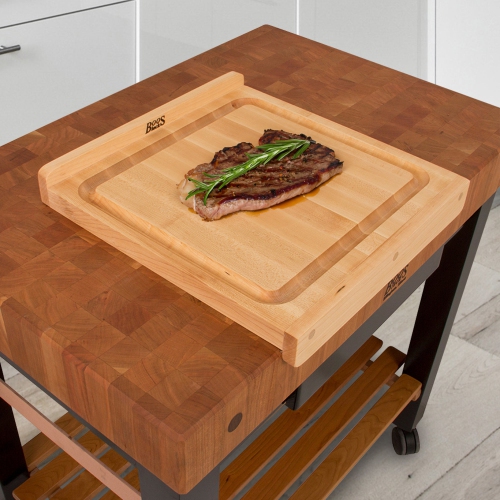 John Boos – planche à découper réversible en bois de comptoir avec rainure à jus, érable