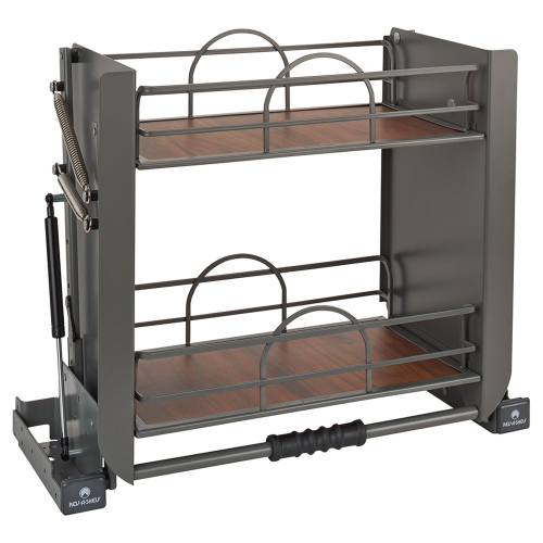 Rev-A-Shelf 24" Kitchen Pull-Down Wall Cabinet Shelf System, Gray, 5PD-24FOG