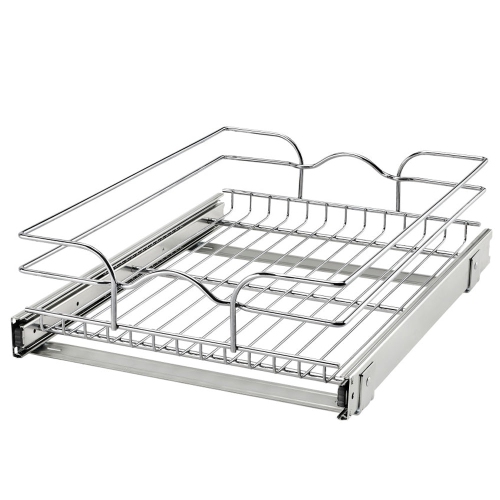 Rev-A-Shelf Pullout Basket Organizer for Kitchen or Vanity Cabinets, 15 x 20 In, 5WB1-1520CR-1