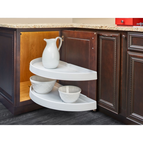 Rev-A-Shelf 39" Lazy Susan Half-Moon Polymer Two-Tier Blind Cabinet 6882-39-11-570