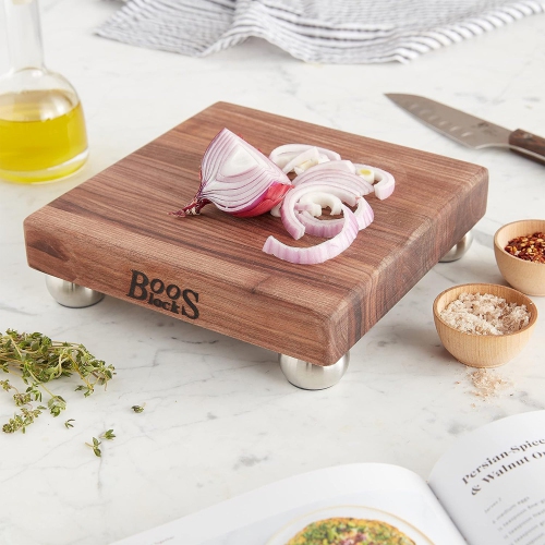 John Boos – petite planche à découper en bois de noyer pour cuisine, 9 x 9 x 1,5 po