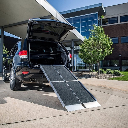 EZ-ACCESS SUITCASE 6 Foot TRIFOLD Portable Ramp with Surface That Resists Slips