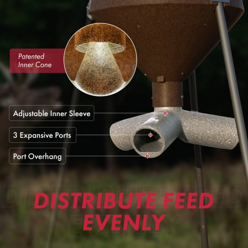 Jeu de chasse et mangeoire à chevreuils Buck BB-1,10 de Boss avec ports d'alimentation de 3 10 po