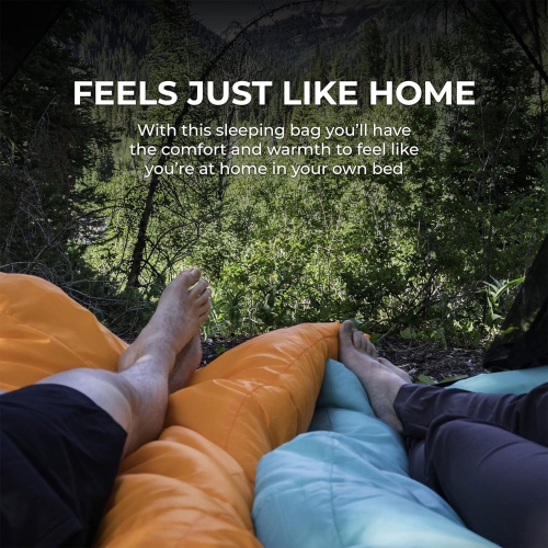 TETON Sports – Sac de couchage à fermeture à glissière à gauche Celsius XL -25 degrés pour le camping, bleu