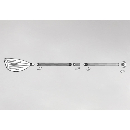 Jeu de pagaies de bateau gonflable nervurées de 48 po d'Intex