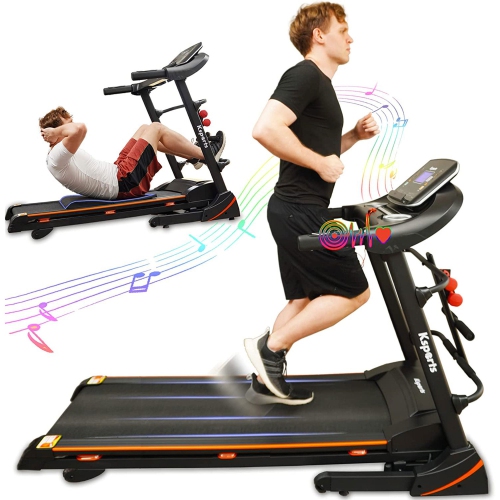 KSPORTS  16.5 In Wide Foldable Home Treadmill W/ Bluetooth & Fitness Tracking App