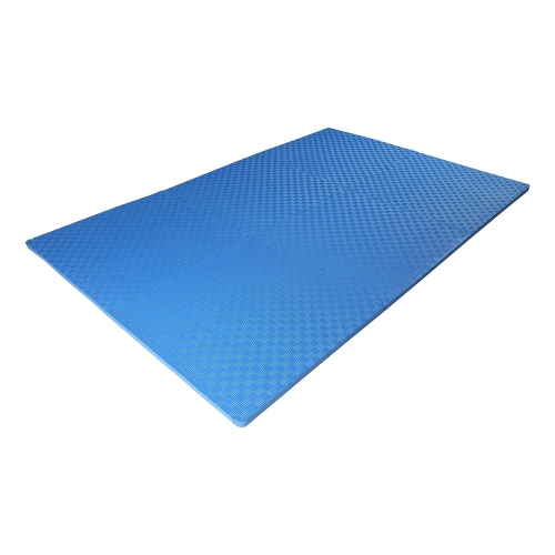BalanceFrom – Tapis d’exercice en mousse EVA emboîtable de 144 pi2, bleu