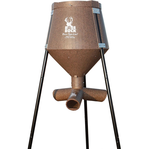 Boss Buck Texas 2 Step 200 Lb Drum Gravity Spin Tripod Wildlife Feeder