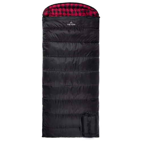 TETON Sports – Sac de couchage à glissière à droite Celsius XXL avec fermeture à glissière sur 0 degrés pour le camping, noir