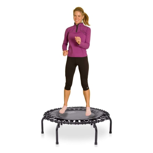 JumpSport 350 Indoor 39-Inch Mini Trampoline and Handle Bar Accessory, Black