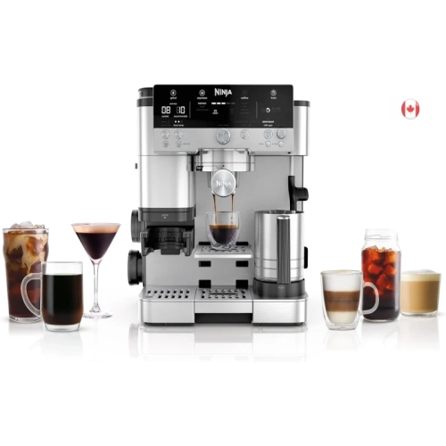 Ninja Espresso Machine - Luxe Café Premier Series, Drip Coffee Maker, Rapid Cold Brew, Integrated Grinder, Assisted Tamper, Hands-Free Frother for Ca