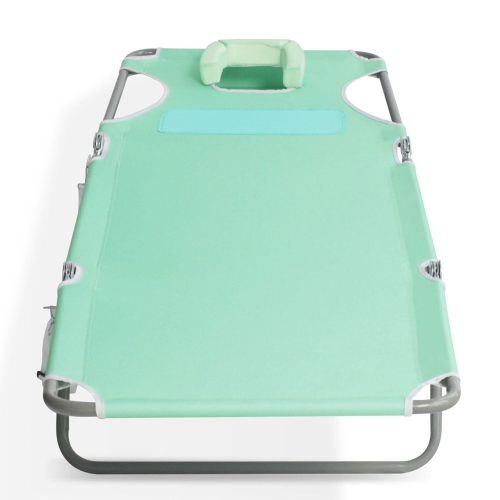 Ostrich Chaise Lounge Folding Sunbathing Poolside Beach Chair, Teal