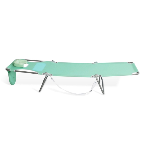 Ostrich Chaise Lounge Folding Sunbathing Poolside Beach Chair, Teal