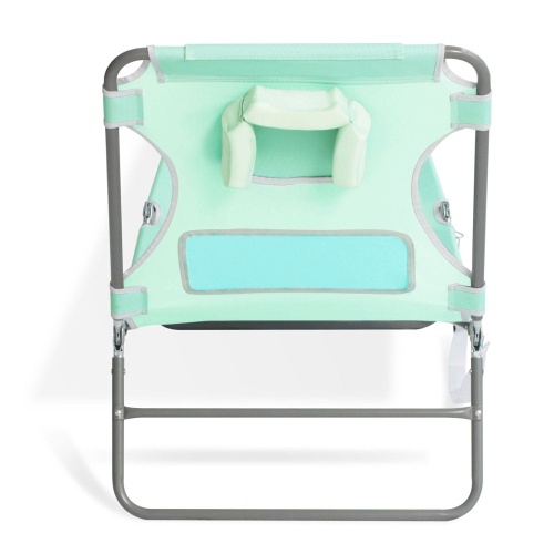 Ostrich Chaise Lounge Folding Sunbathing Poolside Beach Chair, Teal