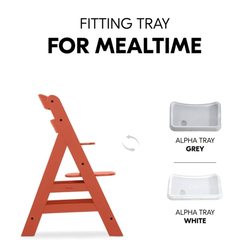 hauck Alpha+ Grow Along Adjustable Wooden Highchair, Beechwood, Cork Finish