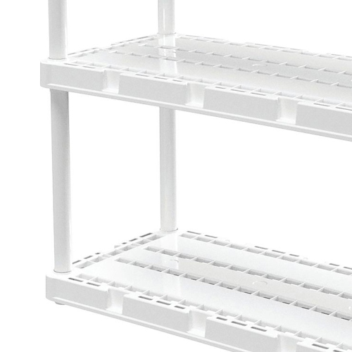 Gracious Living 4 Shelf Knect-A-Shelf Ventilated Storage Unit, White