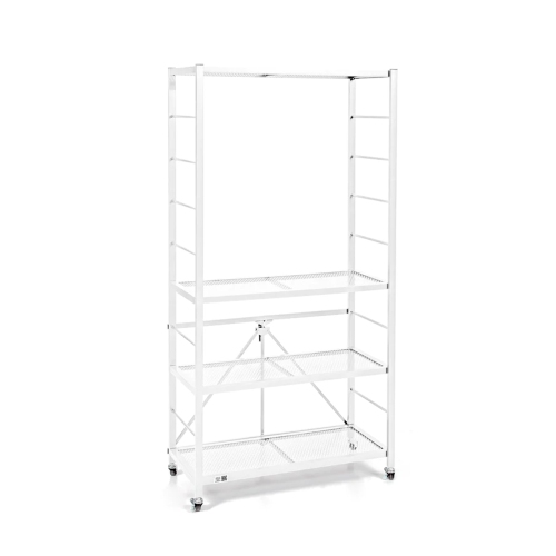 ORIGAMI  R2 Series Folding Steel Storage Rack With Adjustable Shelves In White Love that this folds up and is easy to store