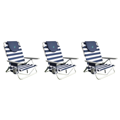 OSTRICH  On Your Back Beach 6 Inch Off The Ground Lounge Chair (3 Pack) In Sand Love this chair
