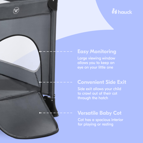 Lit pliant de voyage « Dream'n Play » pour bébés et tout-petits pesant jusqu'à 33 lb, gris