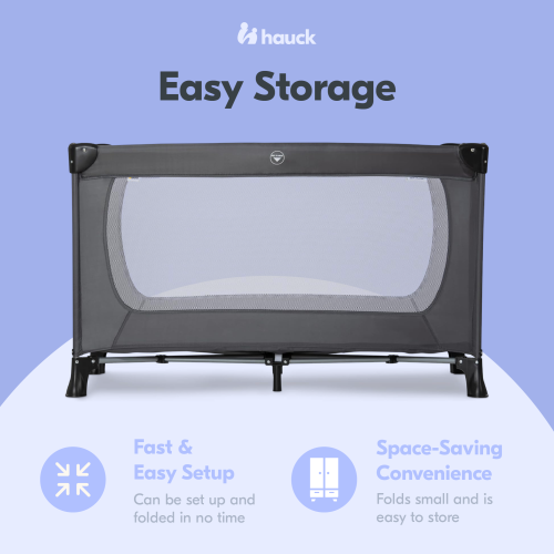 Lit pliant de voyage « Dream'n Play » pour bébés et tout-petits pesant jusqu'à 33 lb, gris