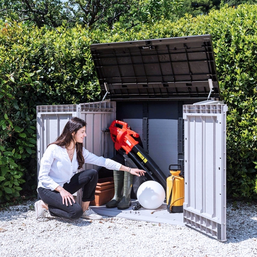 Toomax – remises de rangement pour toutes les conditions météorologiques Stora Way, 4,25 x 2,5 pi, anthracite/gris taupe