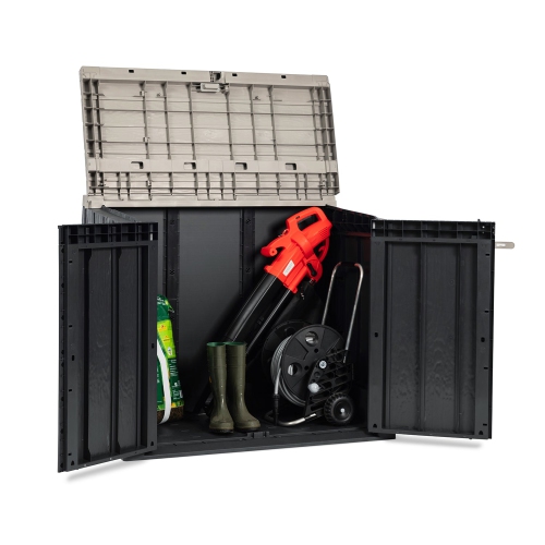 Toomax – remises de rangement pour toutes les conditions météorologiques Stora Way, 4,25 x 2,5 pi, anthracite/gris taupe