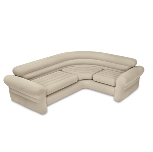 Intex Inflatable Corner Living Room Neutral Sectional Sofa 68575EP