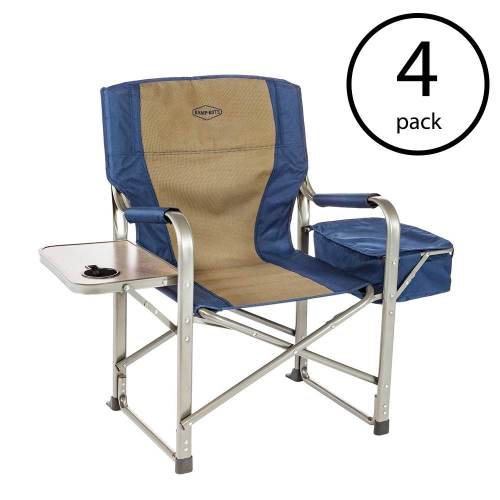 Kamp-Rite Camp Folding Director's Chair with Side Table & Cooler
