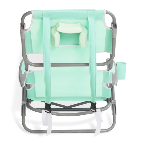 Ostrich On Your Back Folding Reclining Outdoor Camping Lawn Chair, Teal