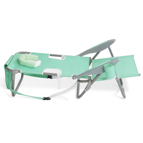 Ostrich On Your Back Folding Reclining Outdoor Camping Lawn Chair, Teal