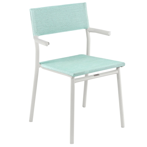 LAFUMA  Batyline Duo Oron Outdoor Dining Armchair, Sand/mistral Blue (Set Of 2)