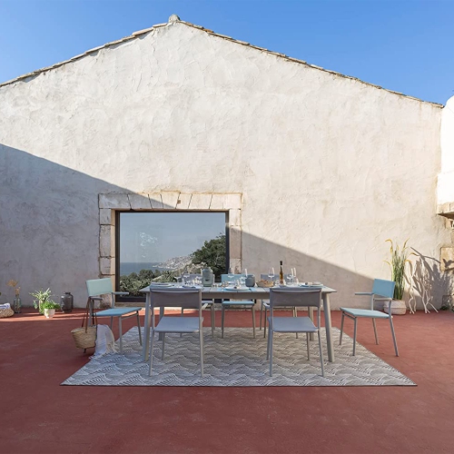 Lafuma Batyline Duo ORON Outdoor Dining Armchair, Titanium/Pebble