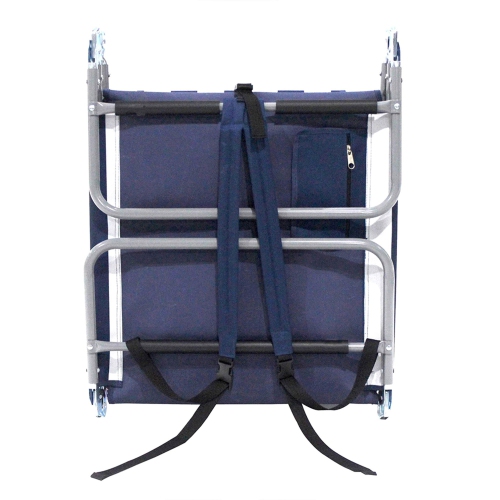 Ostrich Backpack Chaise Folding Lounge Chair w/Storage Bag, Navy Stripe