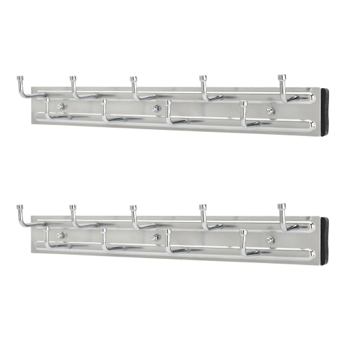 Rev-a-Shelf BRC-14CR 14" Mounted Pullout Belt Rack Organizer, Chrome