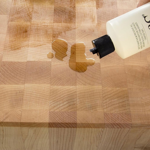 John Boos – Ensemble d’entretien de planche à découper en bois, 32 oz liq., huile mystère et applicateur